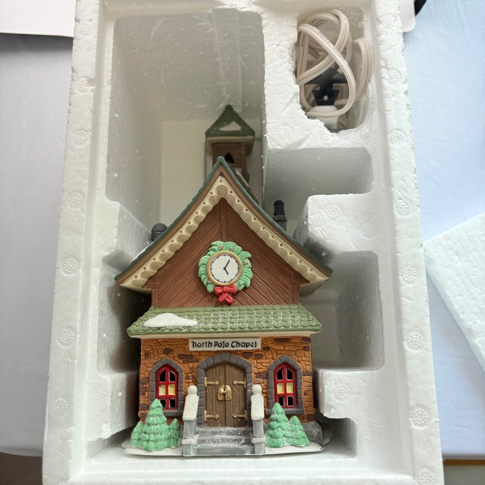 Department 56 North Pole Series North Pole Chapel Village House Brown 5626-0